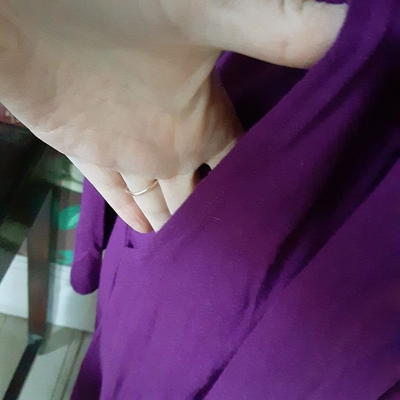 Purple Long Sleeve Mid Length Dress Size Large - Picture 5 of 11
